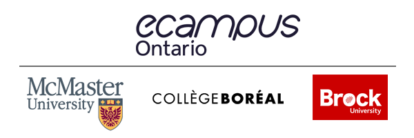 eCampus Logo, McMaster University logo, Brock University logo, Boreal logo